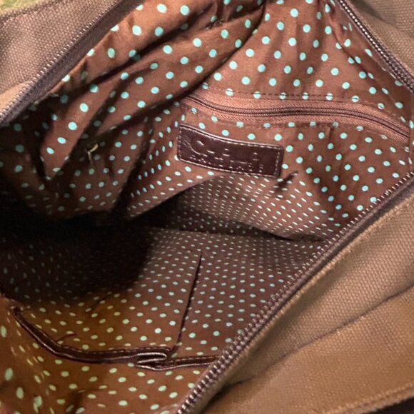 CHALA Unicorn Tote Pink& Brown Stripes Crossbody Messenger Vegan Bag Large Purse - Picture 7 of 14